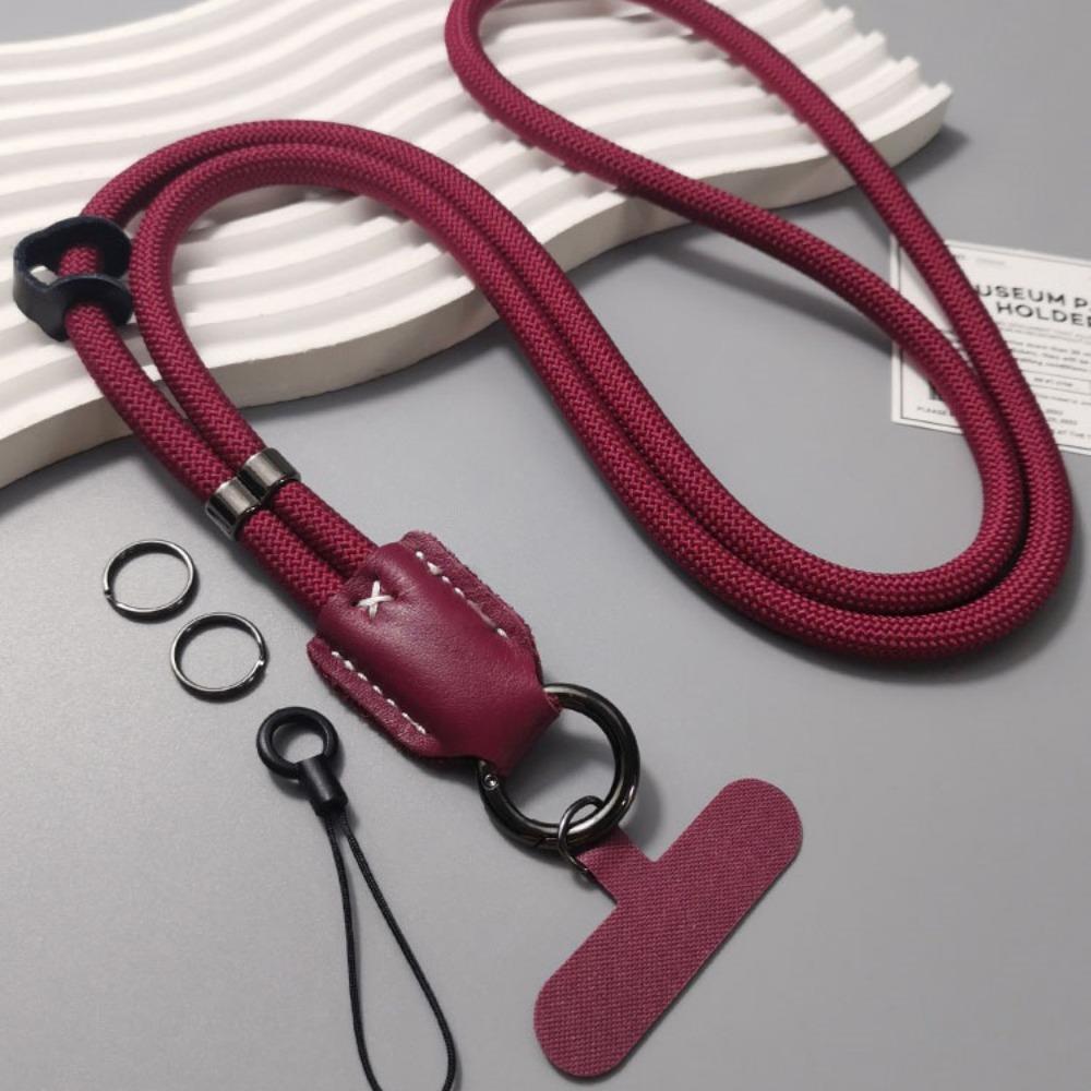 

Neck Hanging Mobile Phone Lanyard Long Mobile Phone Chain Crossbody Phone Strap Travel Outdoor вино красного