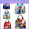 Mario Super Bros Lunch Bag Insulated Food Handbags Case For School Picnic Gifts