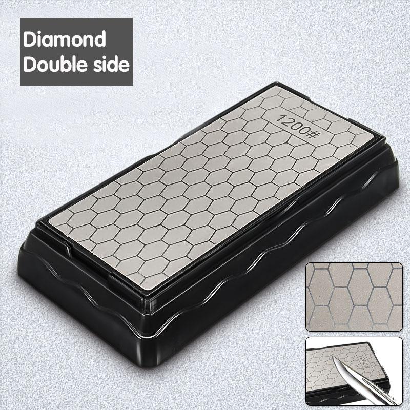 Double-Side Base Diamond Sharpening Stone Whetstone Knife Kitchen Grit Chef Knife Grinding 400/600/1000/1200 Grit Sharpener