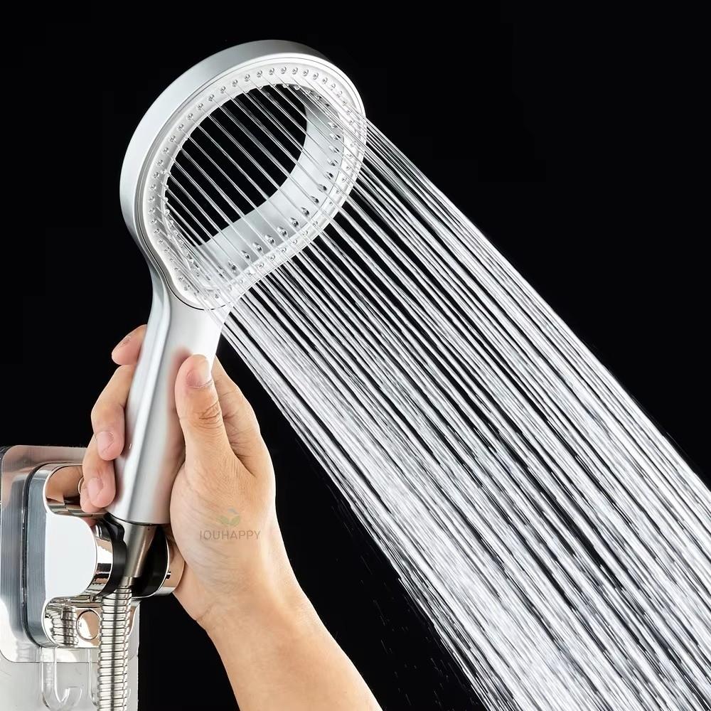 Rainfall Spray Handheld Showerhead Adjustable Booster Shower Head Spray Shower Head