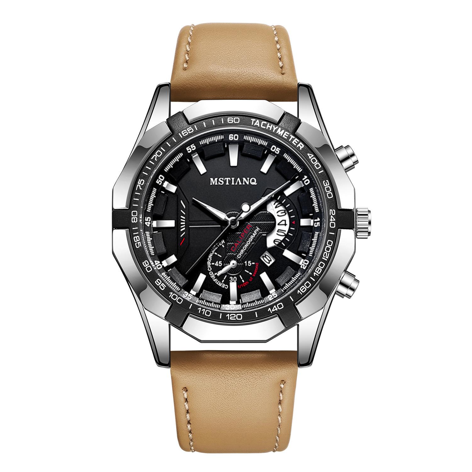 Watch Men S Non-Mechanical Quartz Watch Waterproof Luminous Calendar Steel Belt Large Dial Student Men S Outdoor Watch