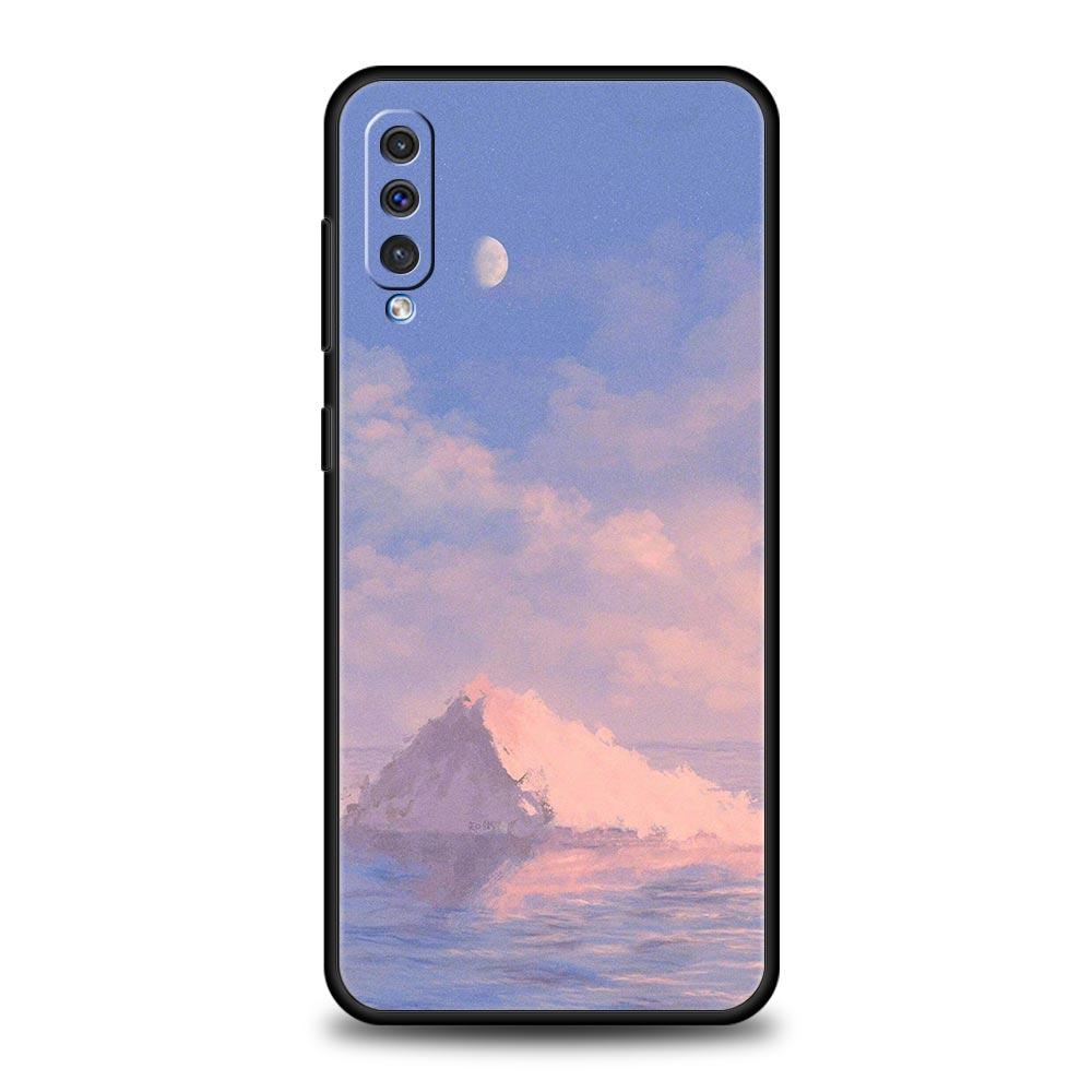 Pink Cloud Summer Sunset Glow Case For Samsung A56 A36 A26 A54 A52 A24 A14 A50 A72 A70 A06 A12 A22 A34 A42 A32 A04s A16 5G Cover