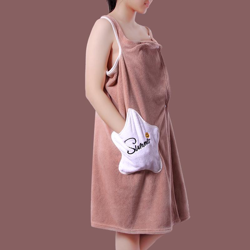 Halat de baie grosificat cu uscare rapidă din fleece de coral pentru cupluri - Absorbent și confortabil