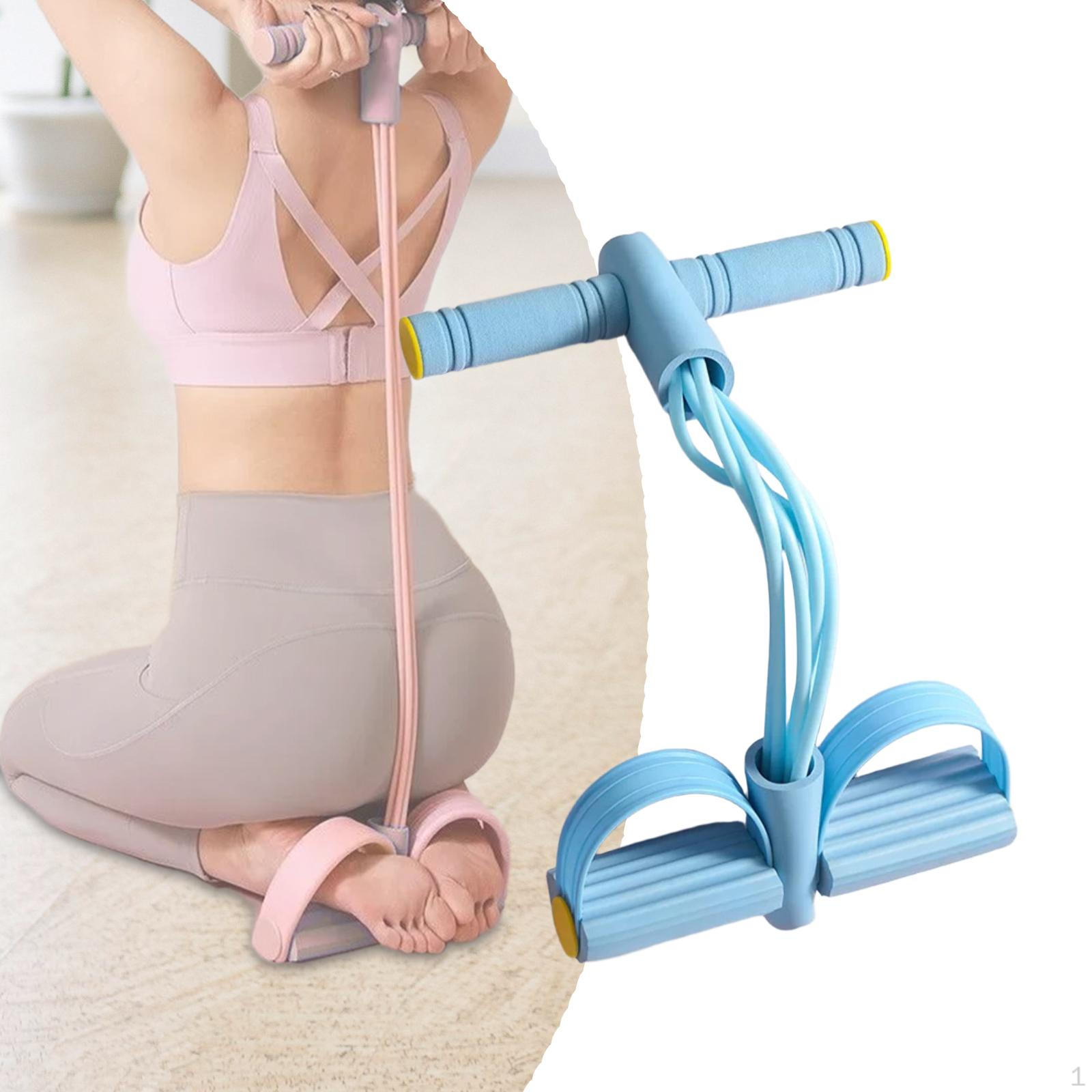 

Elastic Pedal Puller Resistance Band Ankle Full Body Workout Tension Rope 6 Tube Pull синий