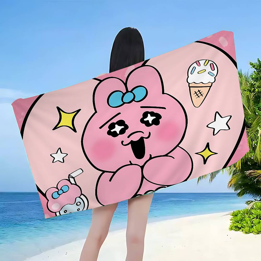 Cute O-OpanchuS-S Usagi Beach Towel Colorful Bath Towels For Girl Microfiber Quick Dry Sand Free Beach Yoga Spa Gym Pool