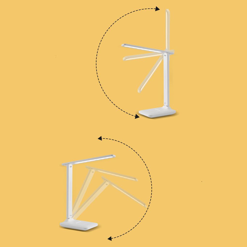 Table Lamp Eye Protection Touch Dimming Charging 180 Degree Flip Folding Stand Design LED Learning Desk Lamp