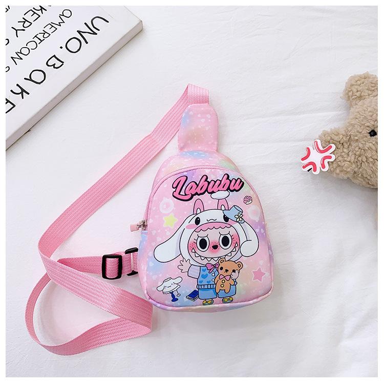 School BagsCartoon Rabbu Children's Breast Bag Boys and Girls Cute Change Bag Casual Versatile Shoulder Crossbody Bag