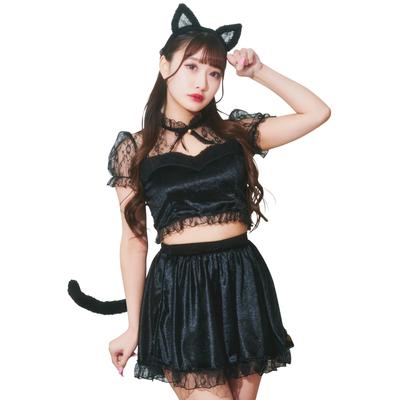 Clearstone GLOWHOLIC Cosplay Halloween Girly Cat Black Women's