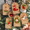 50pcs Painted Christmas Tag Kraft Paper Christmas Tag Card Party Gift Wrap Tag Tag 50 Sets