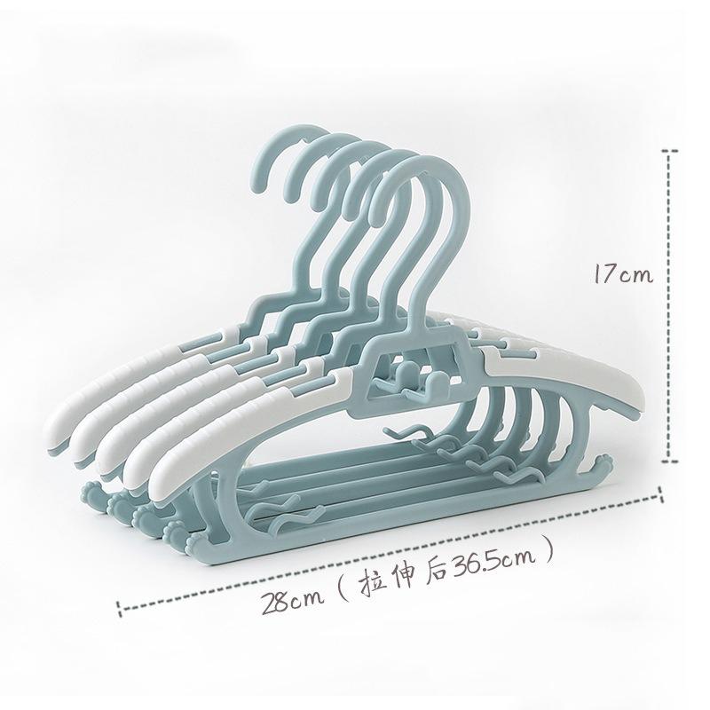 

10 шт. Детская вешалка для одежды Нескользящая Без следов Поддержка для одежды Домашняя Телескопическая Складная Сушилка для одежды Детская Многофункциональная