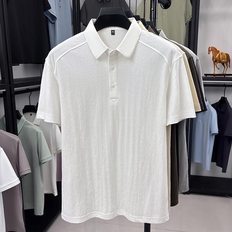 Men's Solid Color Business Casual Short Sleeve Polo Shirt YTMTST7146