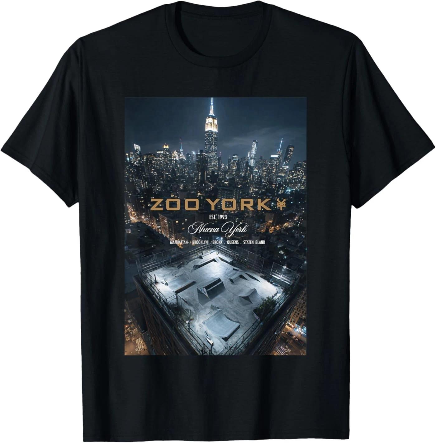 Zoo York Rooftop Skate Park Building Night Poster T-Shirt S