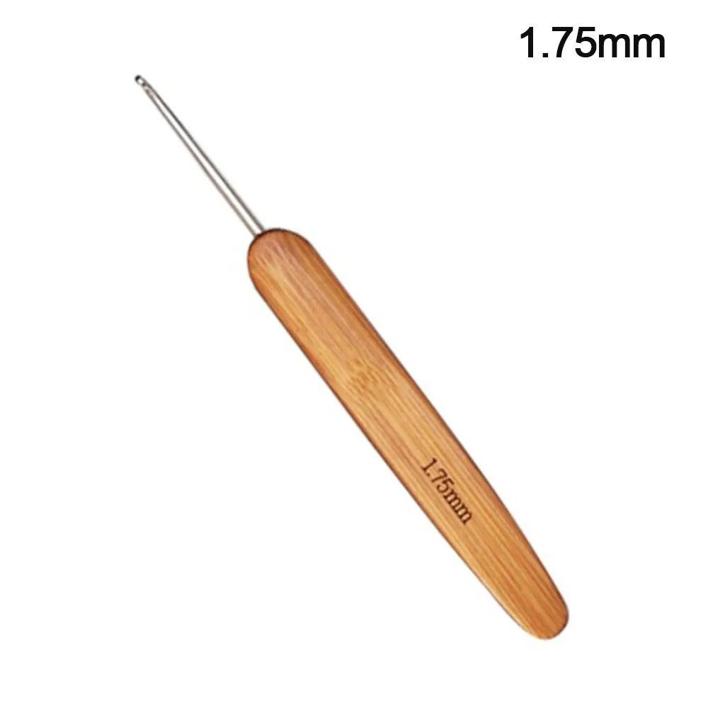 Handicraft Bamboo Wooden Crochet Hooks Small Size Long Bamboo Handle Crochet Knitting Crochet DIY Sewing Accessories