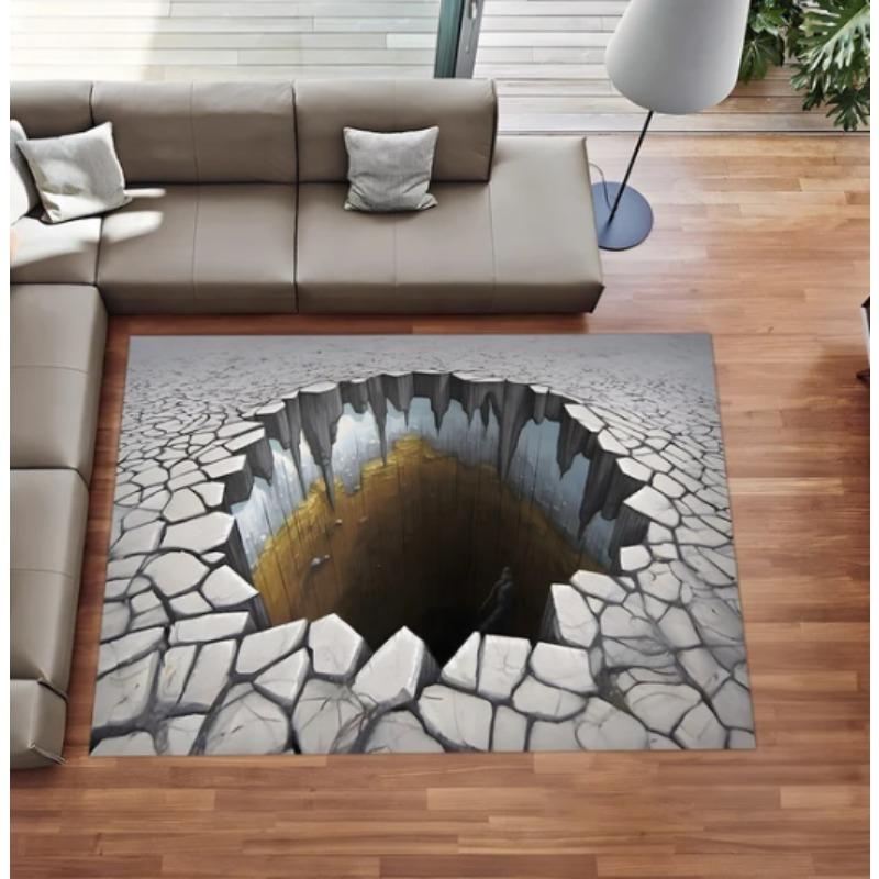 3D Broken Wall Bricks Carpets Brick Pattern Rug 3D Rug Cool Rugs for Kids Room Kids Carpet Boys Room Carpet Home Decoration