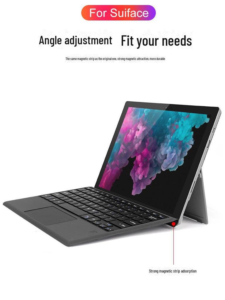 Compatible with Microsoft Surface Pro 3, 4, 5, 7 & Go/2/3 Bluetooth Ultra-thin Wireless Keyboard