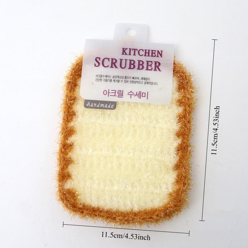 1/3pcs Bread Slice Dishcloths with Hooks, Soft Woven for Kitchen Sink, Absorbent & Quick Dry, Mother's Day Gifts Kitchen Towel