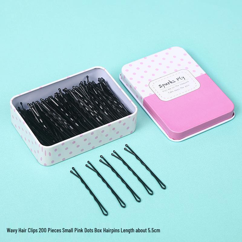 50-200 Pcs Black U-Shaped Bobby Pins & Flat Hair Clips for Hair Styling