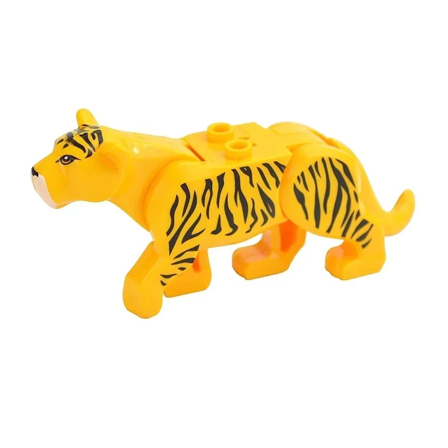 City Animal Building Block Figures Eagle Owl Goat Crocodile Dog Lion Cheetah Parrot DIY Farm Street View Accessories Bricks Gift