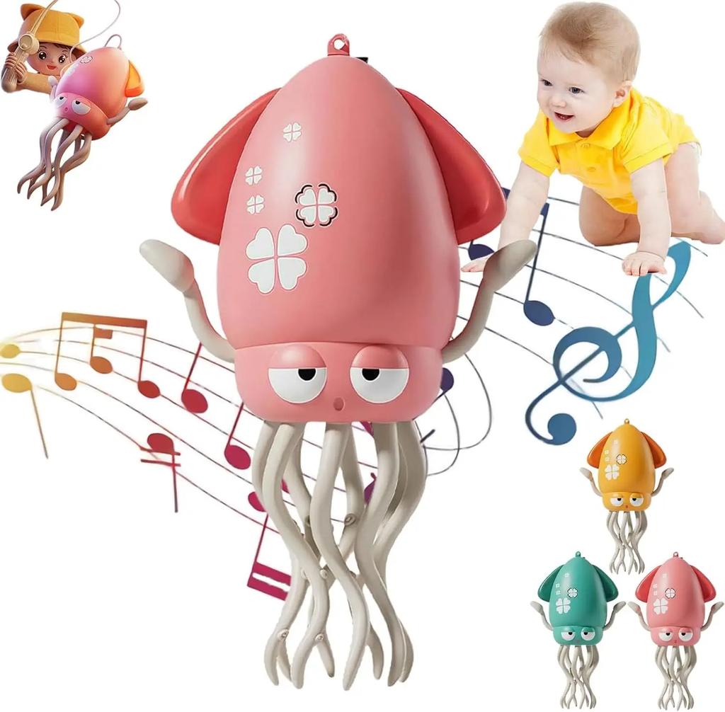 2025 Funny Dancing Octopus Electric Fidget Toys for Kids Baby Lights Music Antistress Stress Relief Toy for Children Adult Gifts
