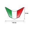3D Reflektierender Italien Flagge Motorrad Aufkleber Passend für Ducati 959/969/V4 Aprilia RSV4 Benelli Vespa Wasserdicht Epoxidharz Decal