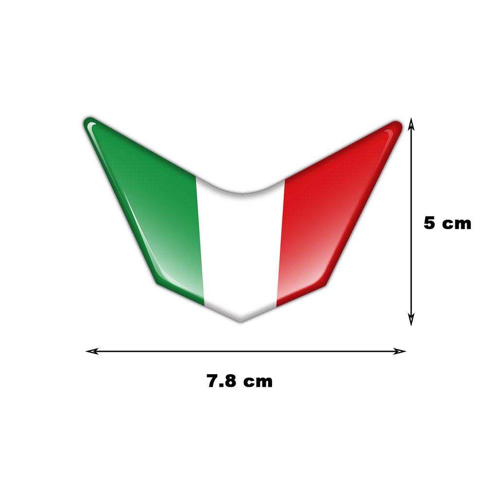 3D Reflektierender Italien Flagge Motorrad Aufkleber Passend für Ducati 959/969/V4 Aprilia RSV4 Benelli Vespa Wasserdicht Epoxidharz Decal