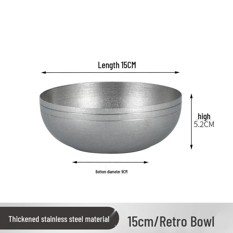 ZISIZ Stainless Steel Retro Multi-purpose Bowl