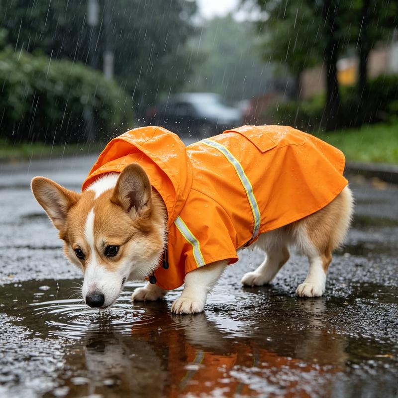 Large Dog Raincoat Corgi Cloak Style Puppy Waterproof Dog Clothes Reflective Pet Windproof Rainproof Hooded Raincoat For Dog