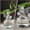 Angel Shape Hydroponic Container DIY Plant Wall Mounted Vase Transparent Angel Vase  Office