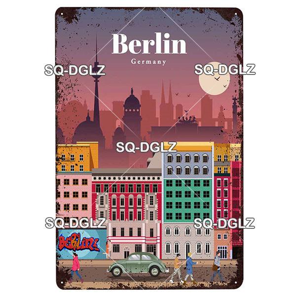 Metallschild „Tokyo City“, Vintage-Plakette, Dekor für Kneipen, Bars, Wanddekoration, Blechschild, Barcelona/Sydney/Norwegen, Poster, Geschenk