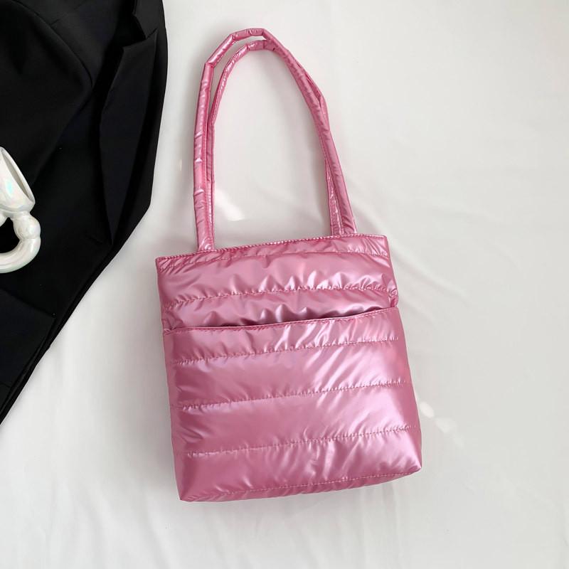 Trendy Minimalist Handbag In Black Gold Silver And Pink Elegant Large Tote For Everyday Use