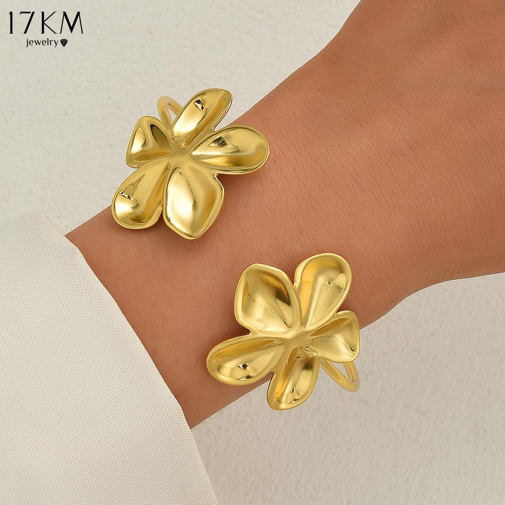 17KM Flower Bracelet For Women Bohemian Style Beaded Chain Adjustable Fashion Jewelry Summer Beach Party Gift Accessories