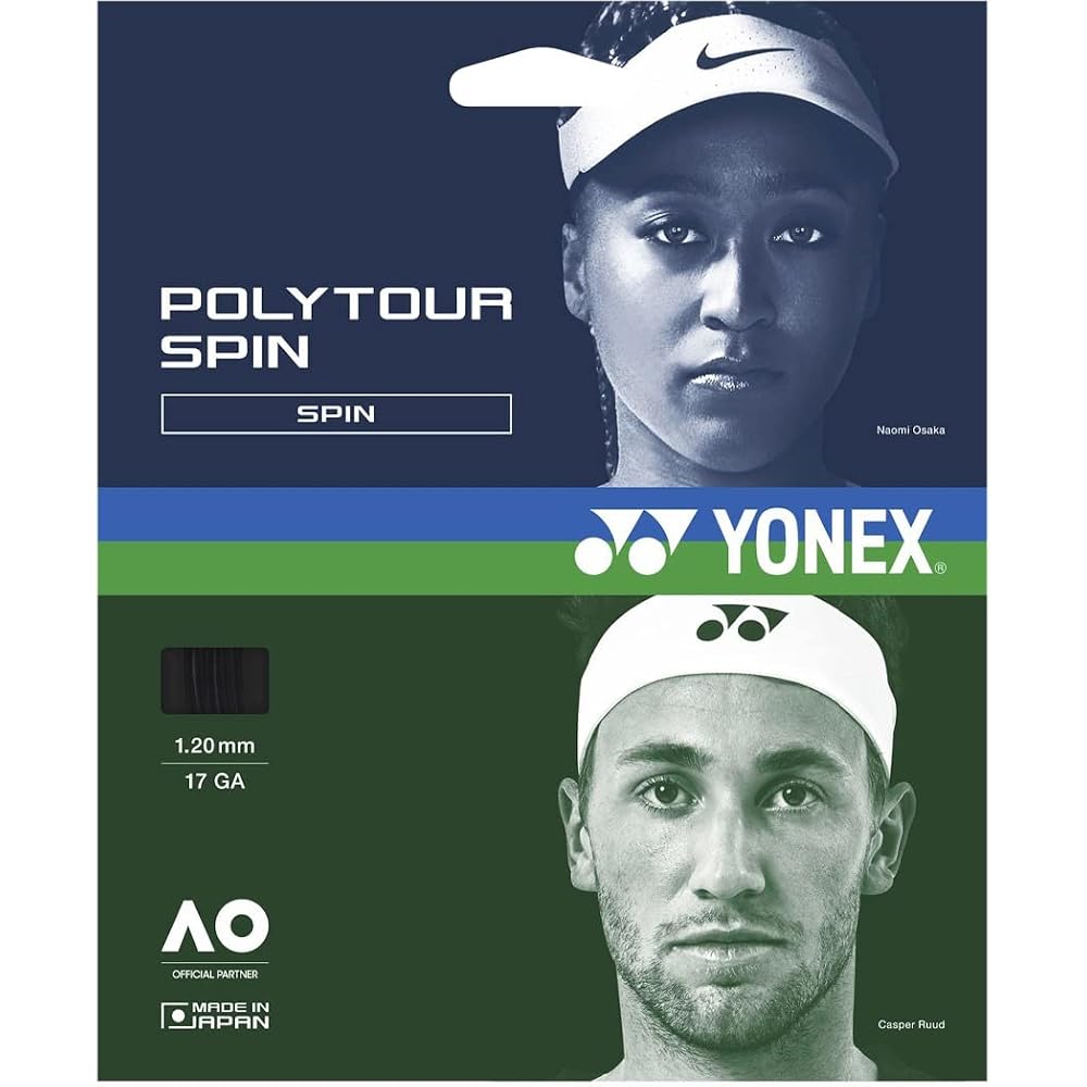 YONEX Poly Tour Spin Tennis String 1.20mm 12m Black
