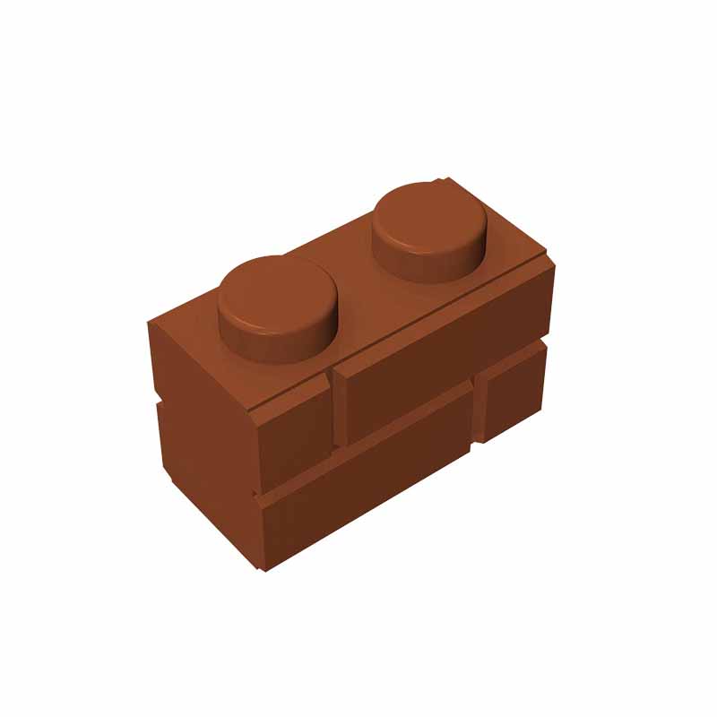 

55pcs MOC compatible 98283 small building blocks with 1x2 checkered brick wall bricks DIY children s toys 55pcs коричневий
