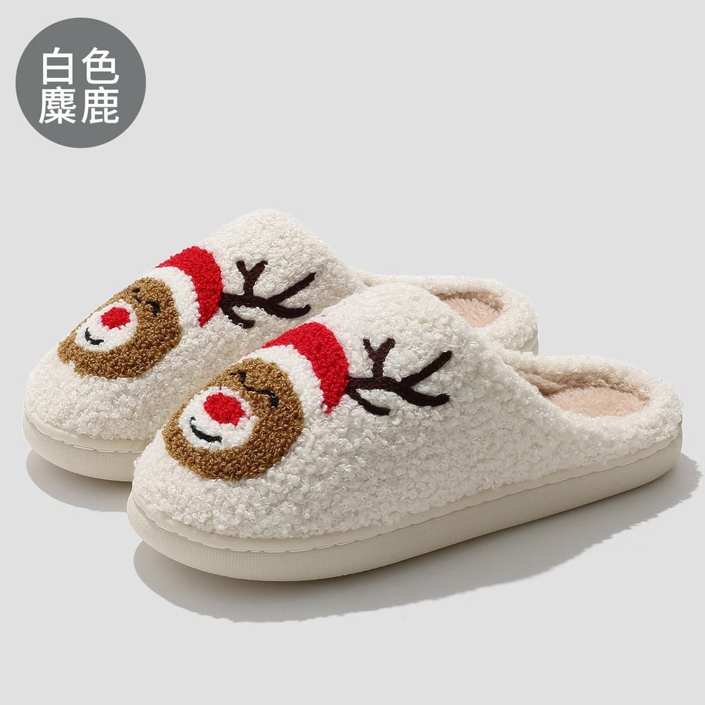 Cute Cartoon Cotton Slippers Winter New Couple Home Indoor Non-slip Warm Plush Cotton Mop