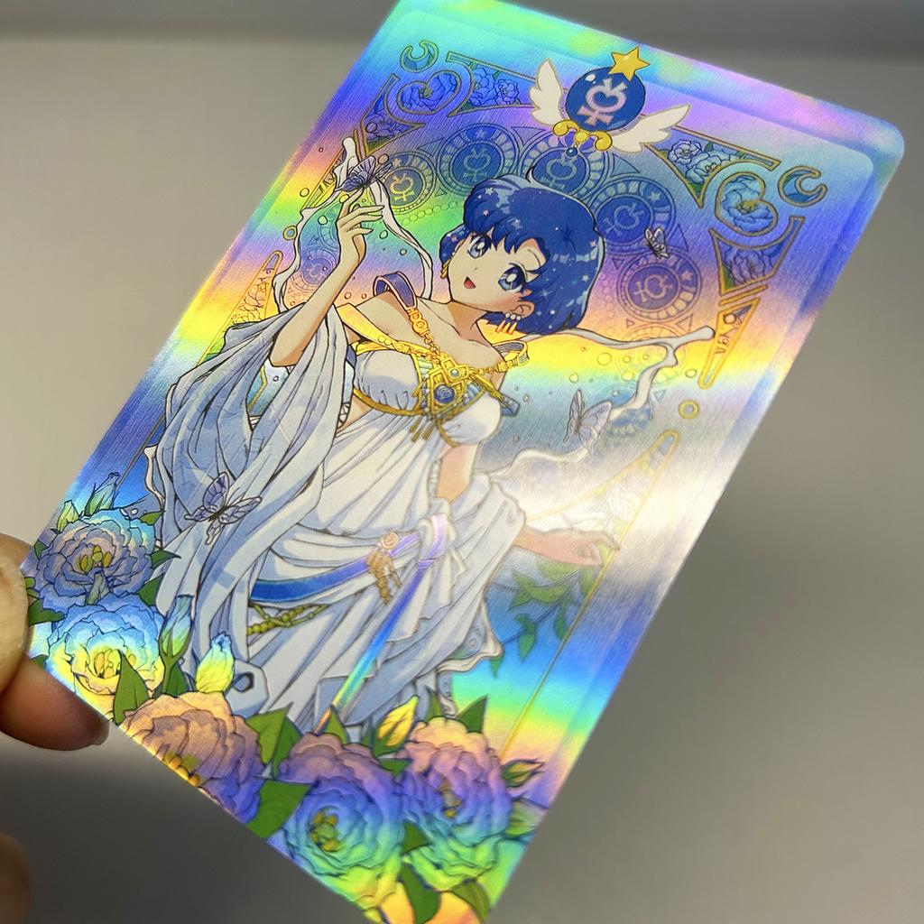 diy 10pcs/set Sailor Moon Tsukino Usagi Self Control Collect Signature Trading Flash Card Anime Cartoon Christmas Gift To10