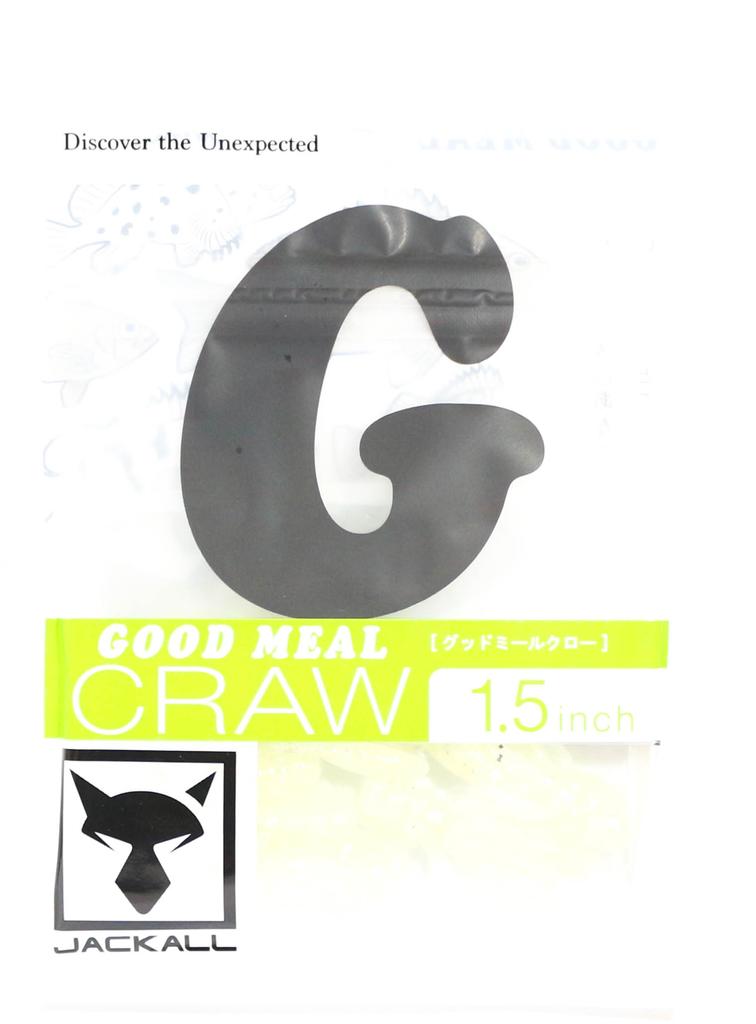 Jackall Soft Lure Good Meal Craw 1.5 Inches Goodmeal Glow (0855)