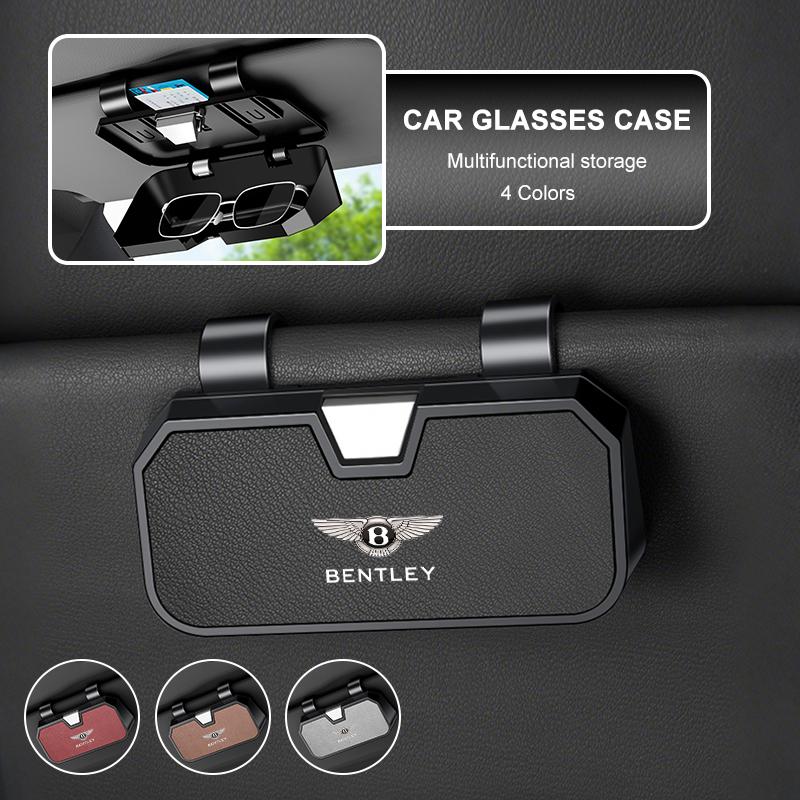 Sun Visor Glasses Clip Anti-Scratch Eyeglasses Holder for Interior For Bentley Continental GT MULLINERBentaygaFlyingHurtlingSpur