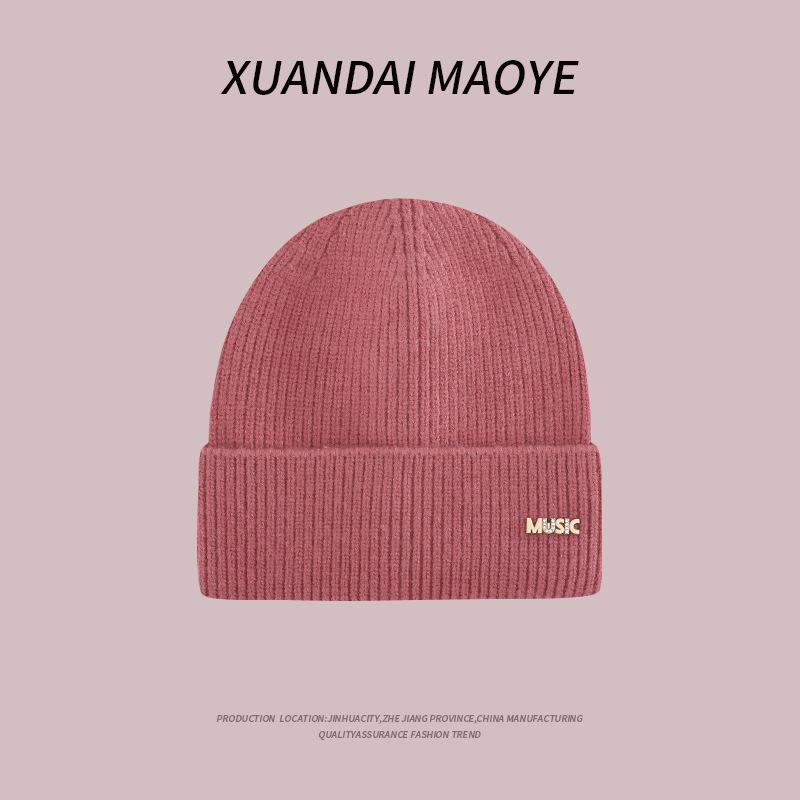 New Winter Knitted Hat Outdoor Warm Versatile Casual Wool Hat Fashionable Casual Hat Women Korean Version