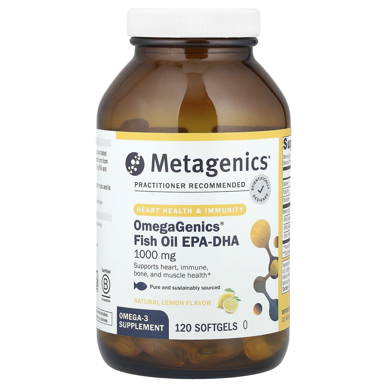 

Omegagenics Epa-Dha 1000, Natural Lemon Flavor, 120 Softgels