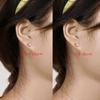 Smyoue 0.5CT 1CT Pear Cut Certified Moissanite Stud Earrings for Women 100% 925 Silver Plated 18k Gold Wedding Jewelry