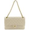 ChainShoulder Shoulder Bag Matelasse25 W Chain W Flap Beige Lambskin Women Used