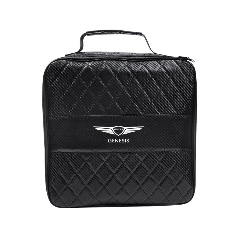Car Storage Bag Leather Organizer For Hyundai N Line Genesis I30 Creta Matrix Bayon Veloster Tucson Accent Kona Elantra Getz GDI v1