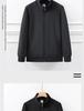 Men's Plus Size Fleece-Lined Stand Collar Cardigan Jacket - Thick, Loose, Casual, Versatile Winter Sweatshirt