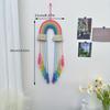 Bohemian Woven rainbow ornaments girl hairpin storage rack wall decoration pendant headdress finishing rack
