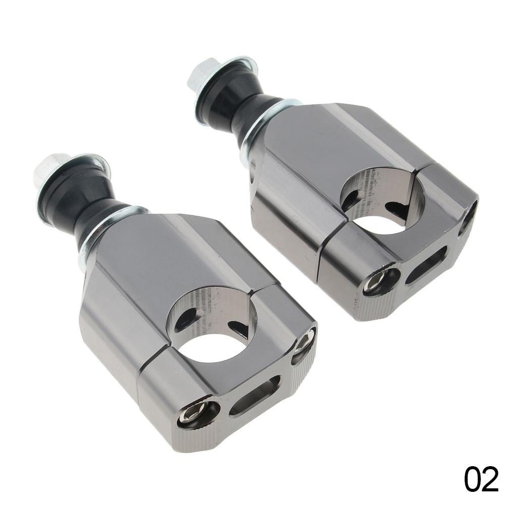 2PCS 28mm CNC Aluminum Universal Motorcycle HandleBar Fat Bar Mount Clamps Risers Lifter Dirt Bike Motorcycle 1 1/8"