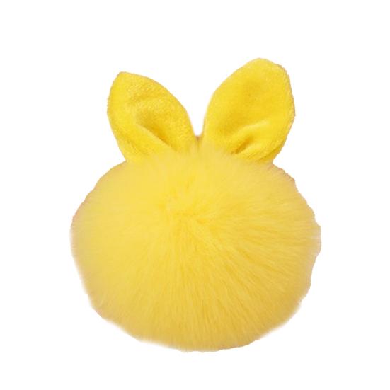 Soft Rabbit Ear Faux Fur PomPom Ball Phone Bag Hanging Pendant Handbag Keychain ADM