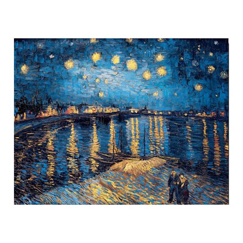 Impressionist Van Gogh Starry Night Canvas Painting Wall Art Posters And Prints Starry Night Decorative Pictures For Living Room Cuadros Decor