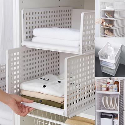 Storage Shelf Assembled Storage Basket Wardrobe Organizing Box Wardrobe Storage