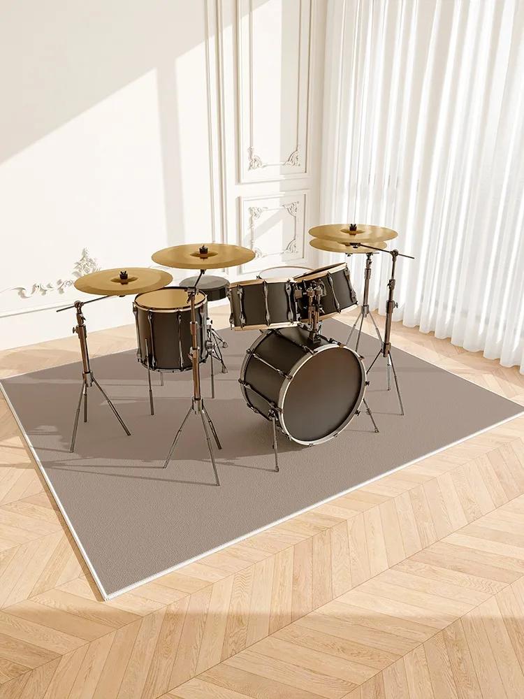 Simple Solid Piano Drum Carpet Thickened Shock Absorption Sound Insulation Non-slip Mat Light-luxury Living Room Bedroom Rug