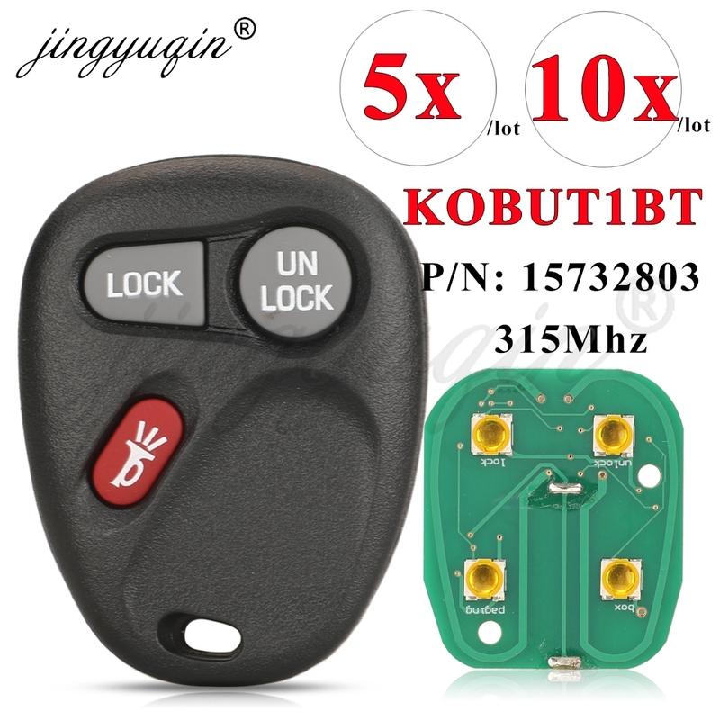 5/10pcs KOBUT1BT 315MHz Remote Car Key Control For Chevrolet Suburban Silverado Prizm Tahoe S10 GMC Yukon Sierra Sonoma 1998++